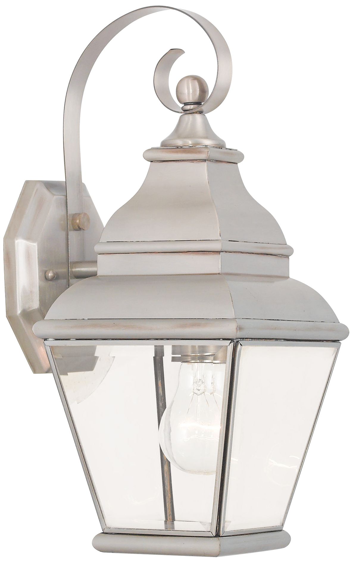 Exeter 15 1/2" High Brushed Nickel Outdoor Wall Light