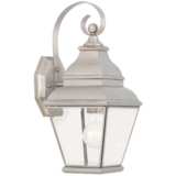 Exeter 15 1/2&quot; High Brushed Nickel Outdoor Wall Light