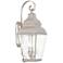 Exeter 28" High Brushed Nickel Outdoor Wall Light