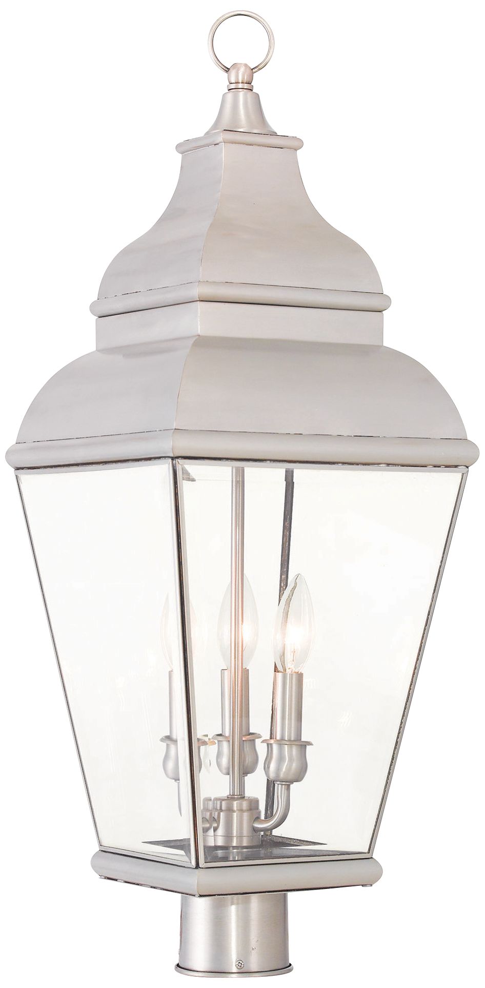 Exeter 28 1/4" High Brushed Nickel Outdoor Post Light