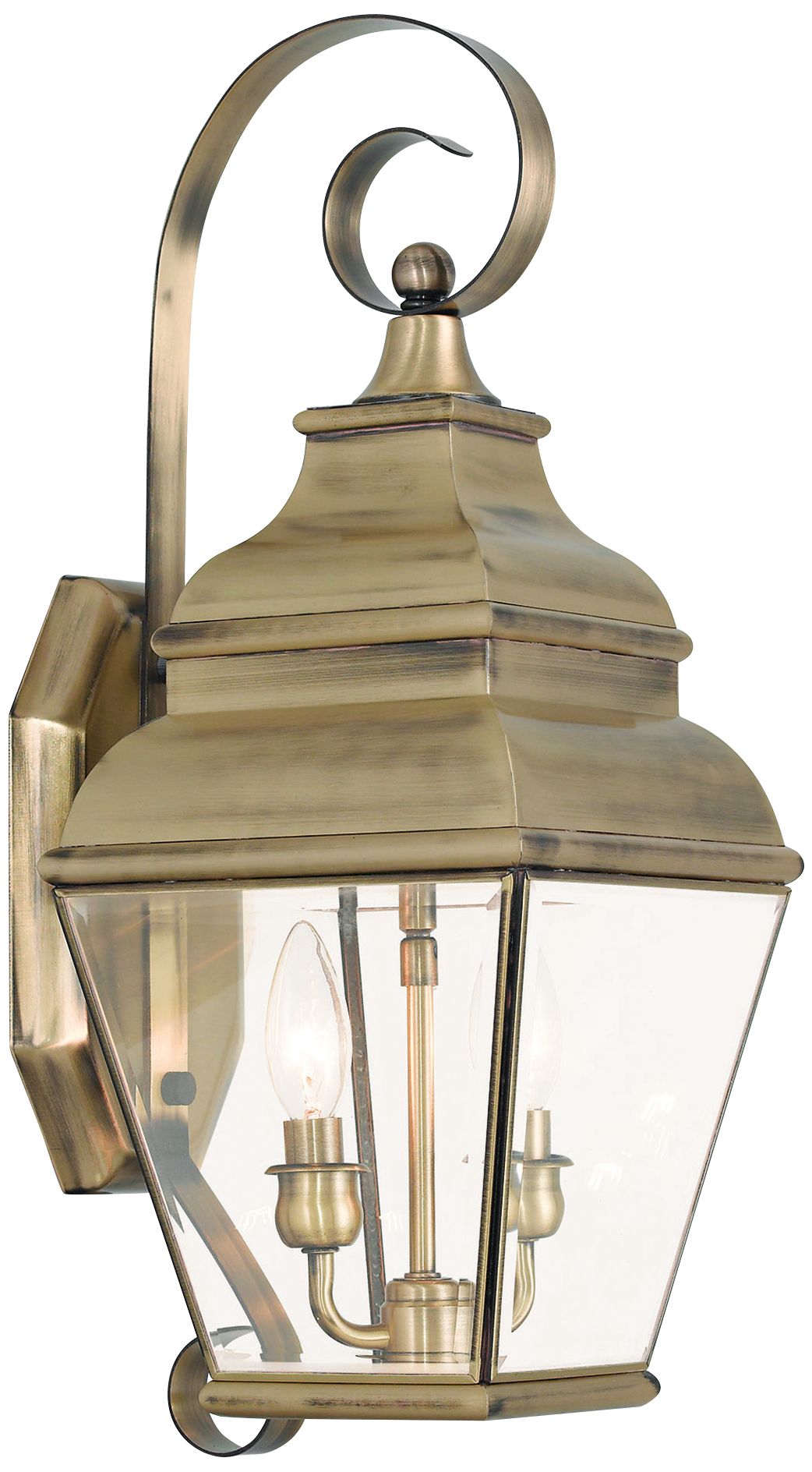 Exeter 21 1/2" High Antique Brass Outdoor Wall Light