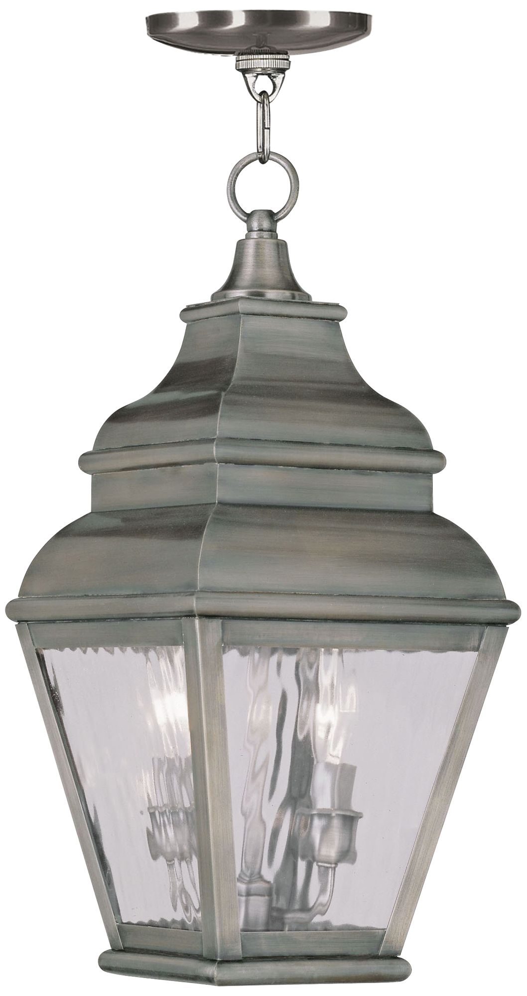 Exeter 19" High Vintage Pewter Outdoor Hanging Light