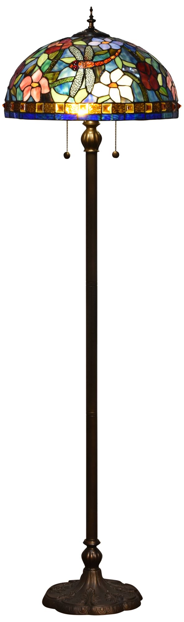 Dale Tiffany Josef Antique Bronze TiffanyStyle Floor Lamp 42N44