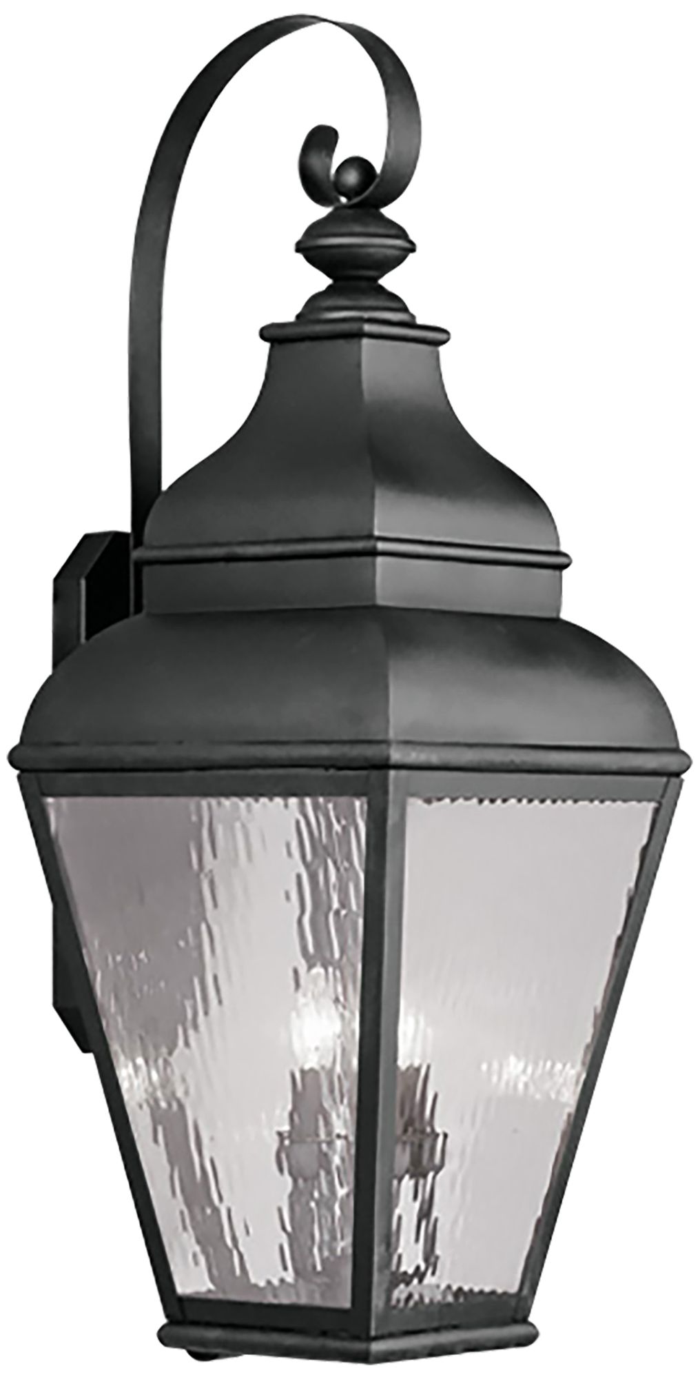 Exeter 38" High Black Outdoor Wall Light