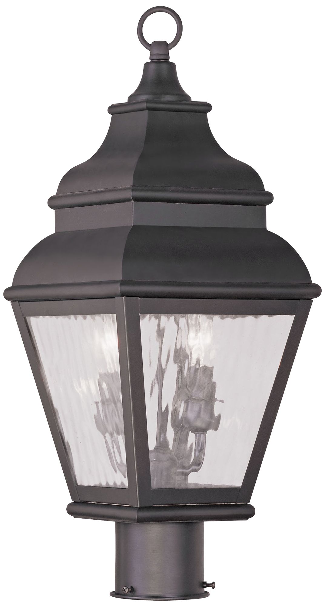 Exeter 20 1/2"H Bronze and Water Glass Outdoor Post Light