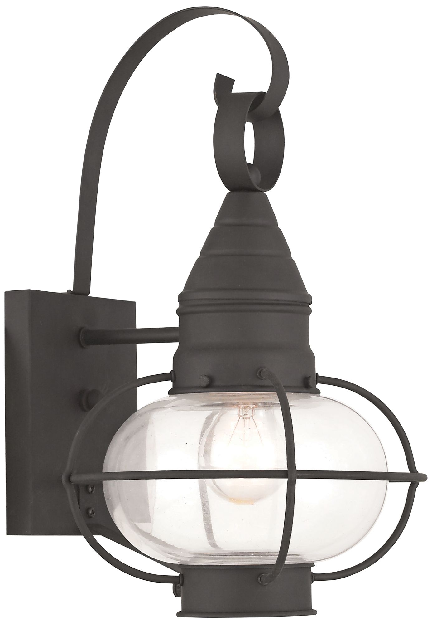 Newburyport 14 3/4" High Black Outdoor Wall Light