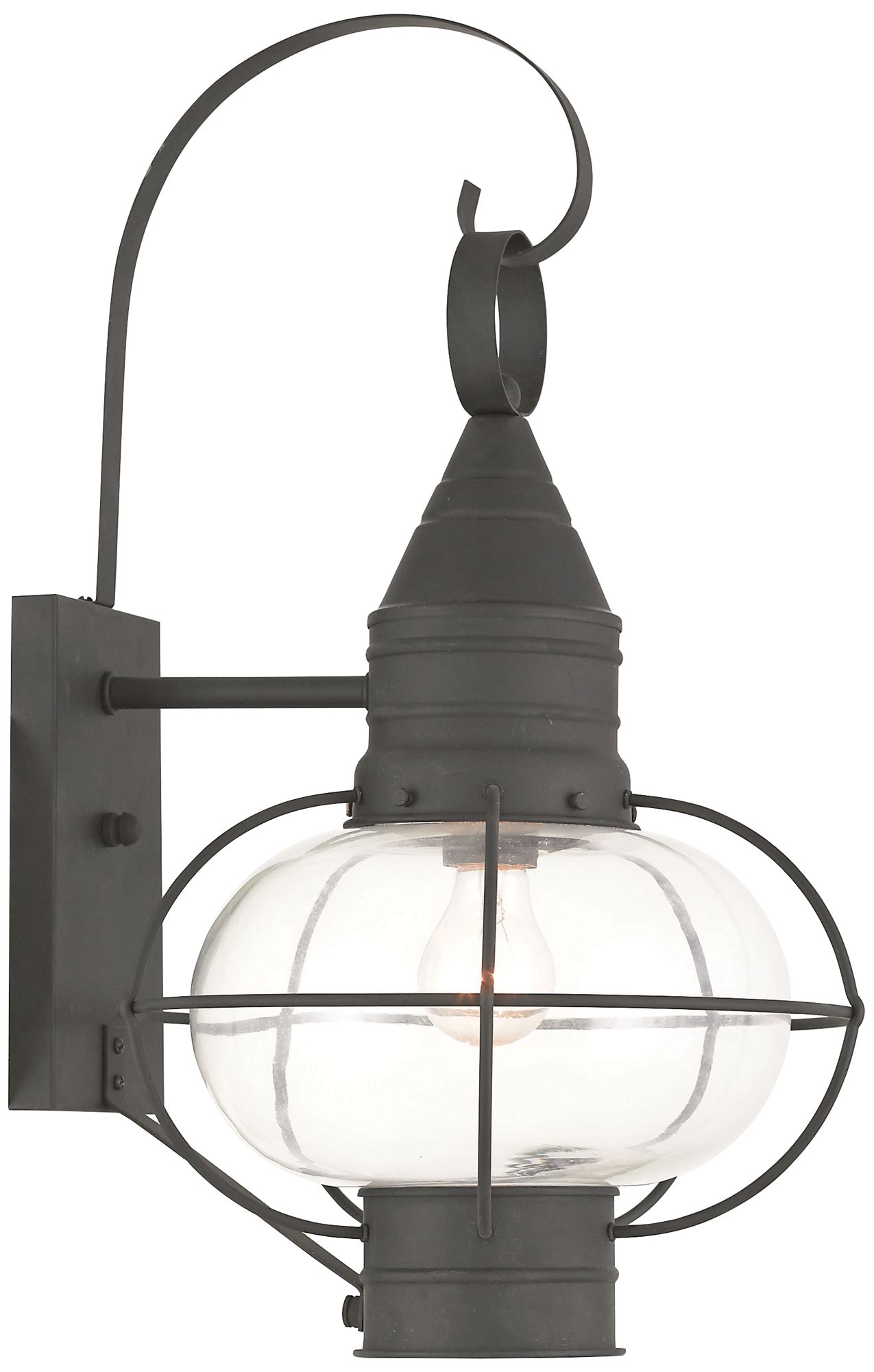 Newburyport 20 3/4" High Black Outdoor Wall Light