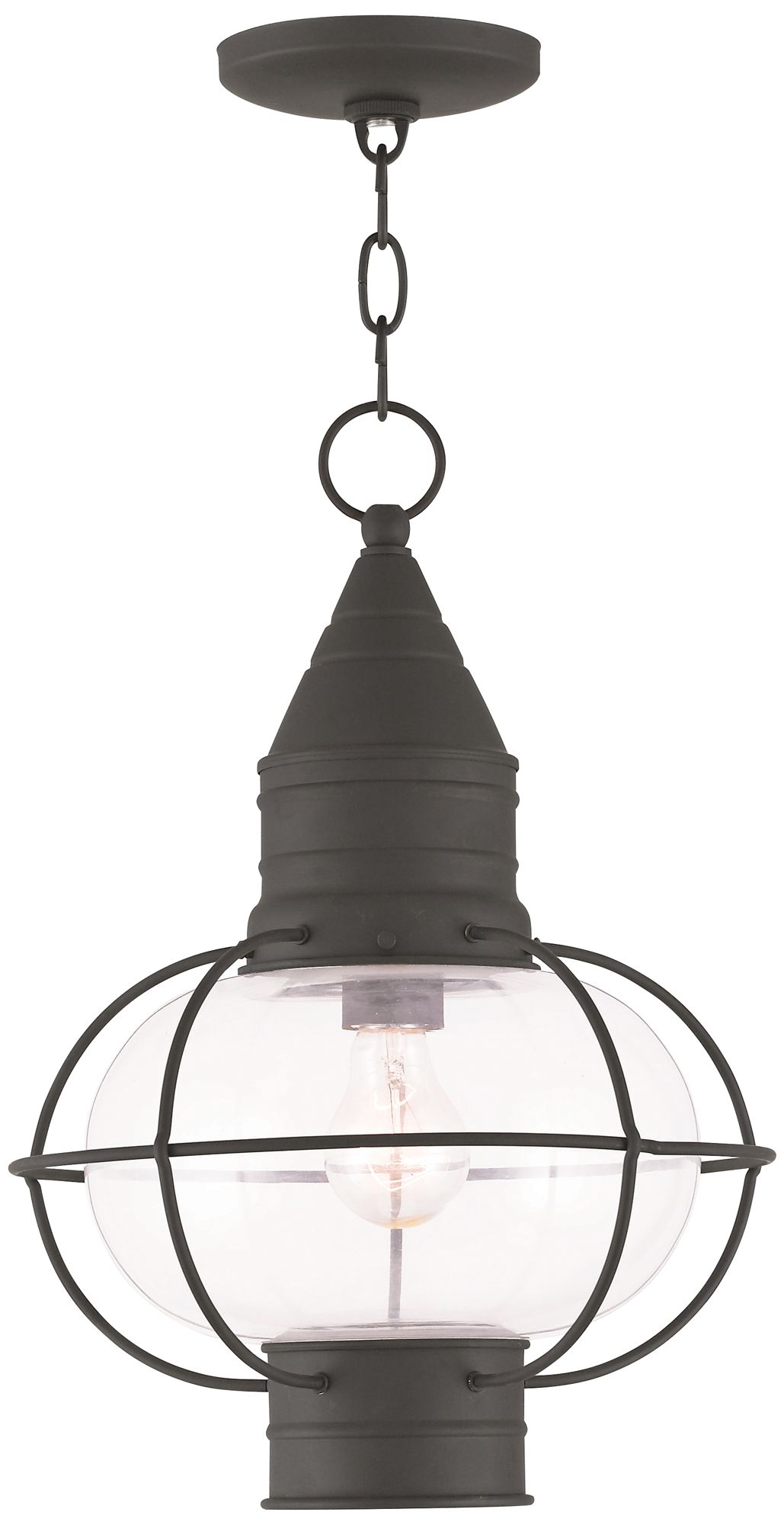 Newburyport 16 3/4" High Black Outdoor Hanging Light