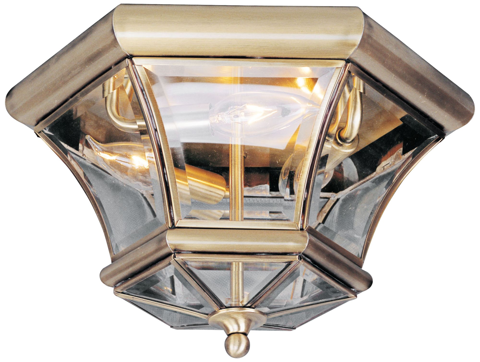 Monterey 12 1/2" Wide Antique Brass Outdoor Ceiling Light