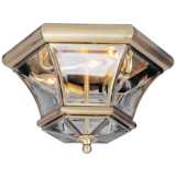 Monterey 12 1/2&quot; Wide Antique Brass Outdoor Ceiling Light