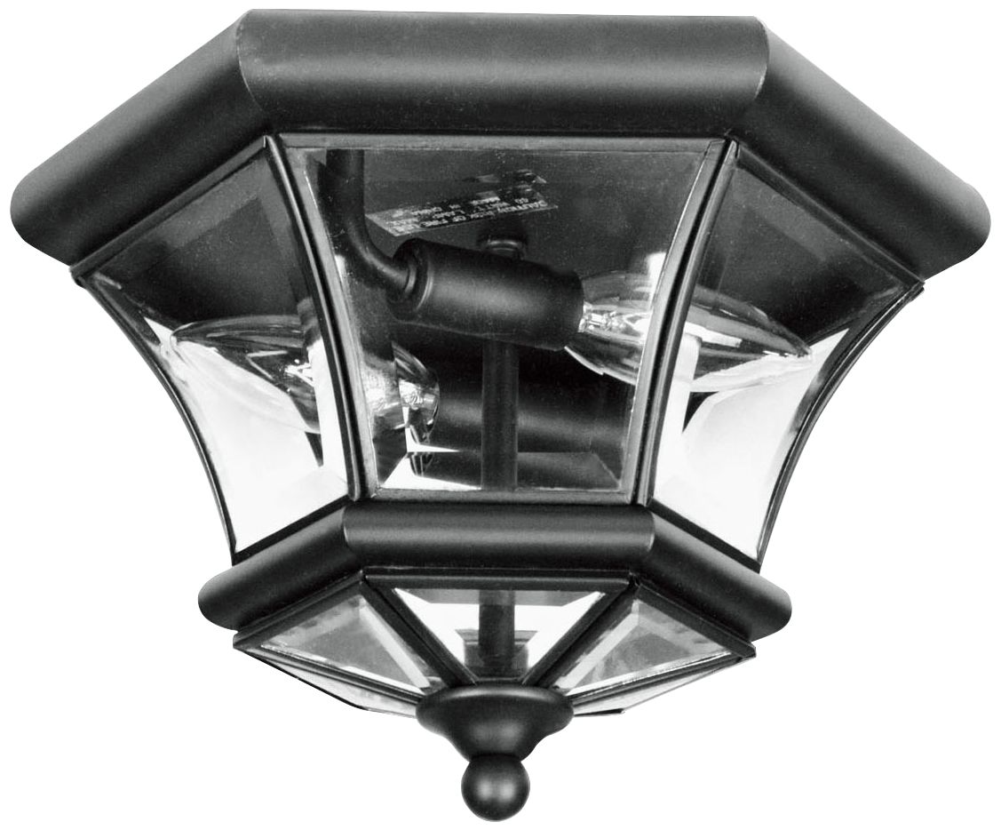Monterey 10 1/2" Wide Black Outdoor Ceiling Light