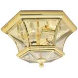 Monterey 12 1/2&quot; Wide Polished Brass Outdoor Ceiling Light
