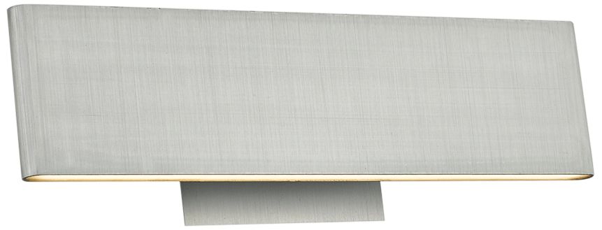 Slim 12" Wide Brushed Aluminum Up-Down LED Bath Light