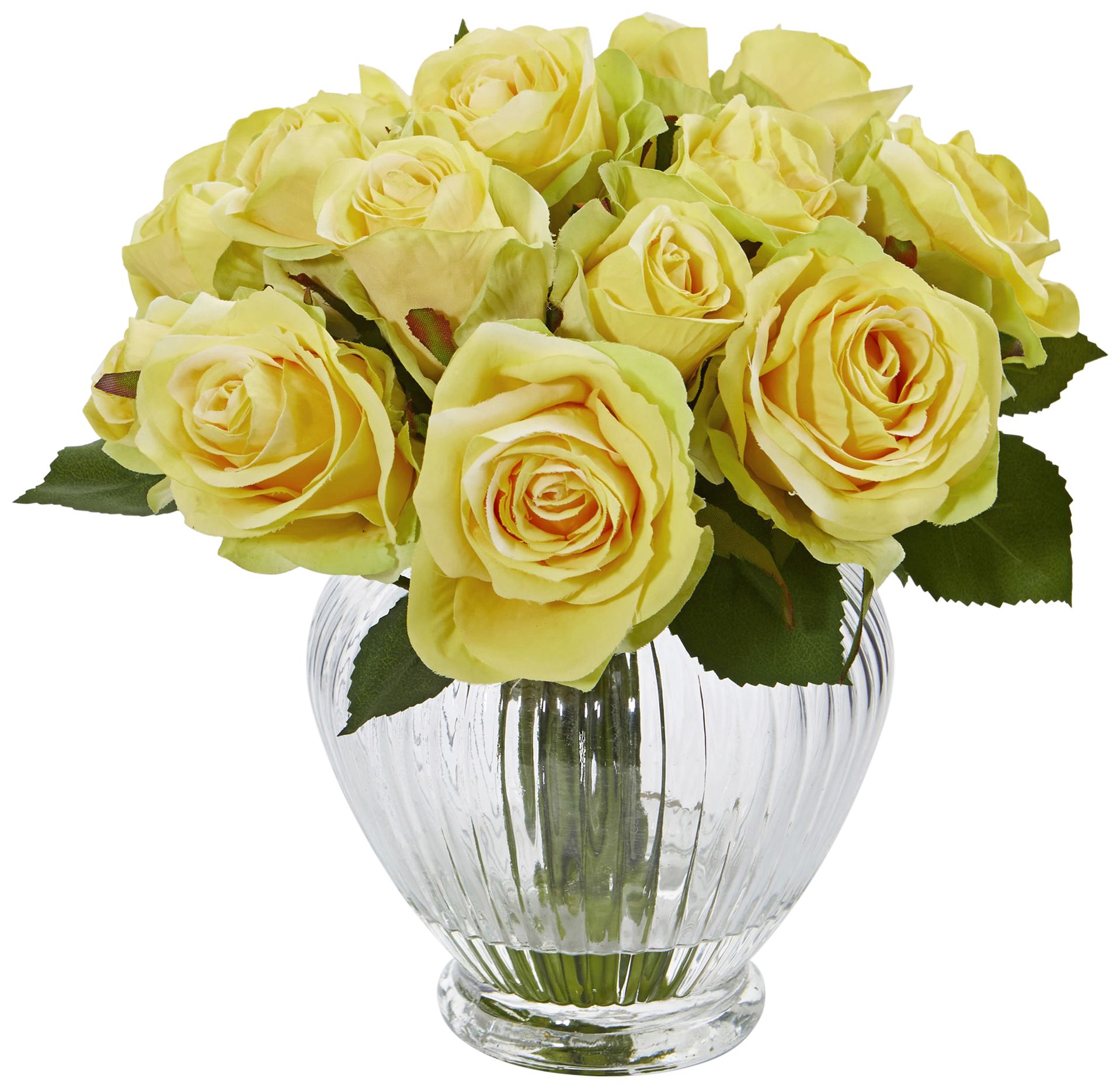 yellow artificial flowers in vase