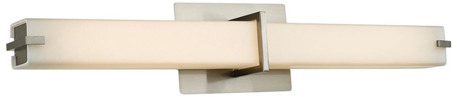 Squire 26 1/4" Wide Brushed Nickel Square LED Bath Light