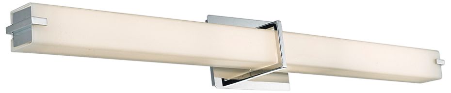 Squire 38" Wide Chrome Square LED Bath Light
