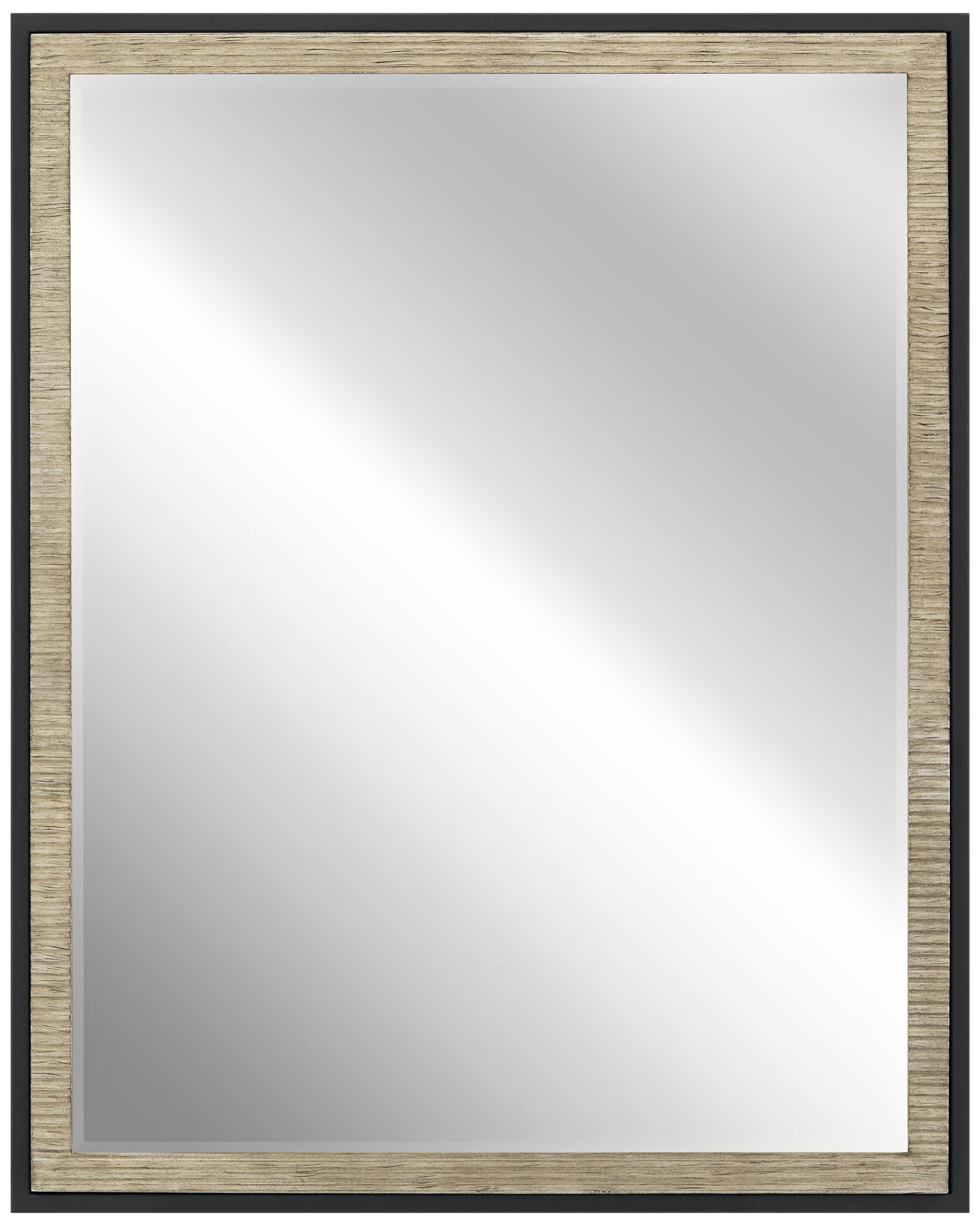 Millwright Distressed Antique Gray 24" x 30" Wall Mirror