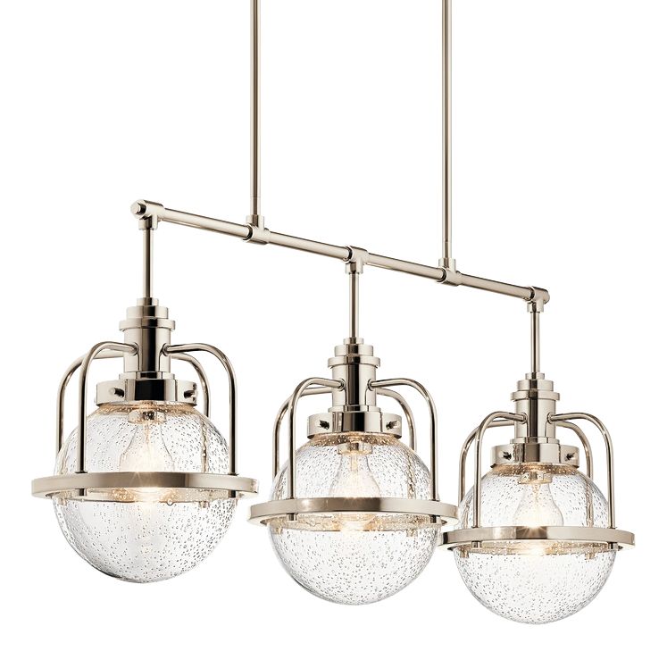 Triocent 36"W Polished Nickel Kitchen Island Light Pendant