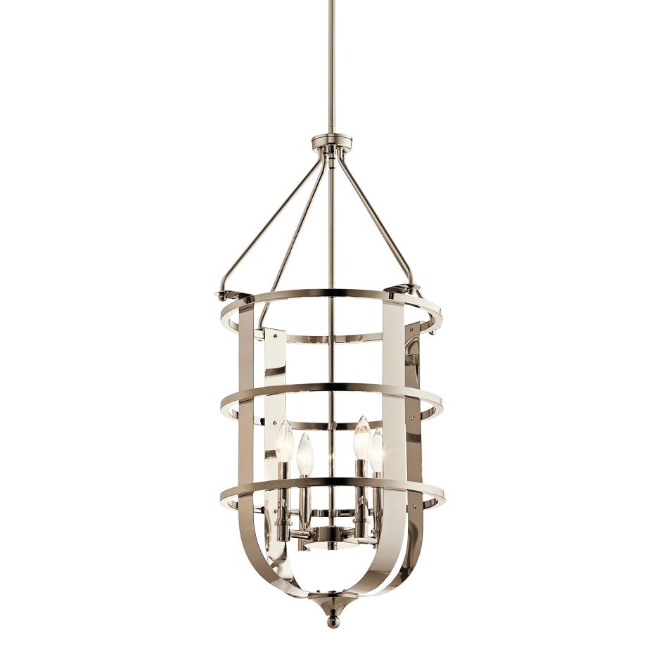Kichler Chatham 18"W Polished Nickel 4-Light Foyer Pendant
