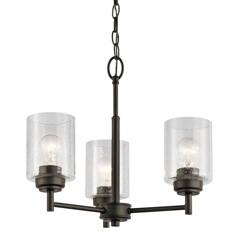 Kichler Winslow 18" Wide Oiled Bronze 3-Light Chandelier