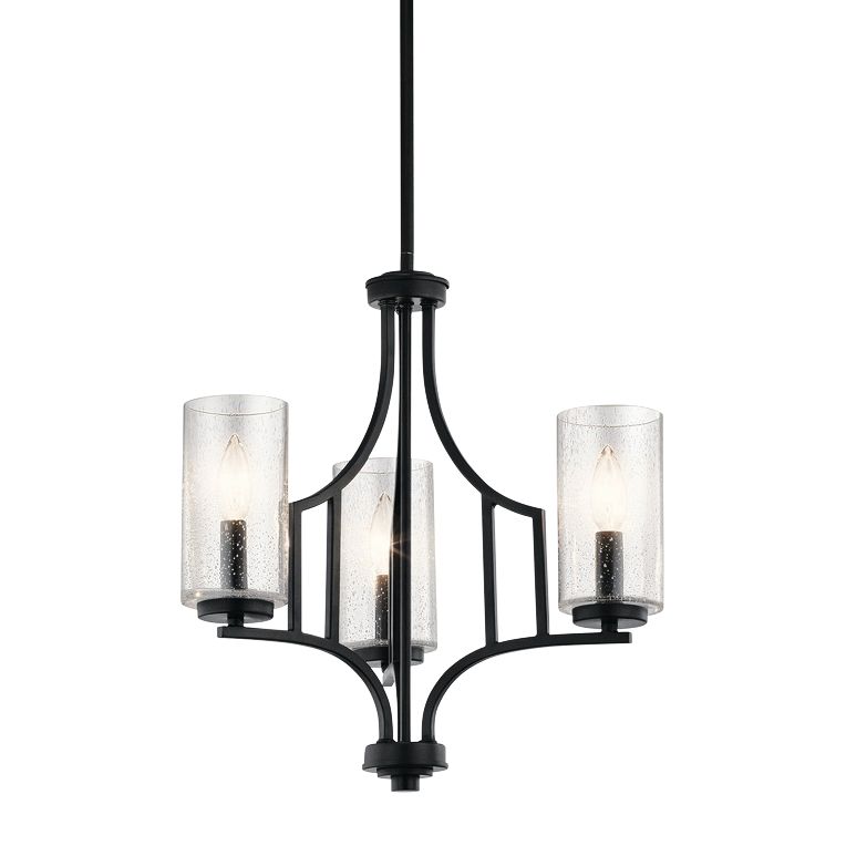 Kichler Vara 18" Wide Distressed Black 3-Light Chandelier