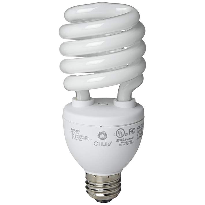 25 Watt Spiral Cfl Reading Light Bulb, Can Ott Light Bulbs Be Used In Regular Lamps