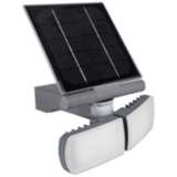 Pacific Accents 10&quot;H Gray Solar LED Outdoor Flood Light