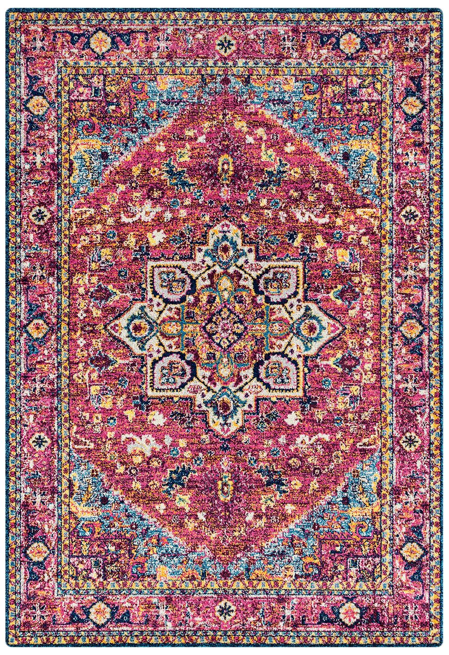 Abigail Zuri Magenta Area Rug – Vibrant, Durable Home Flooring
