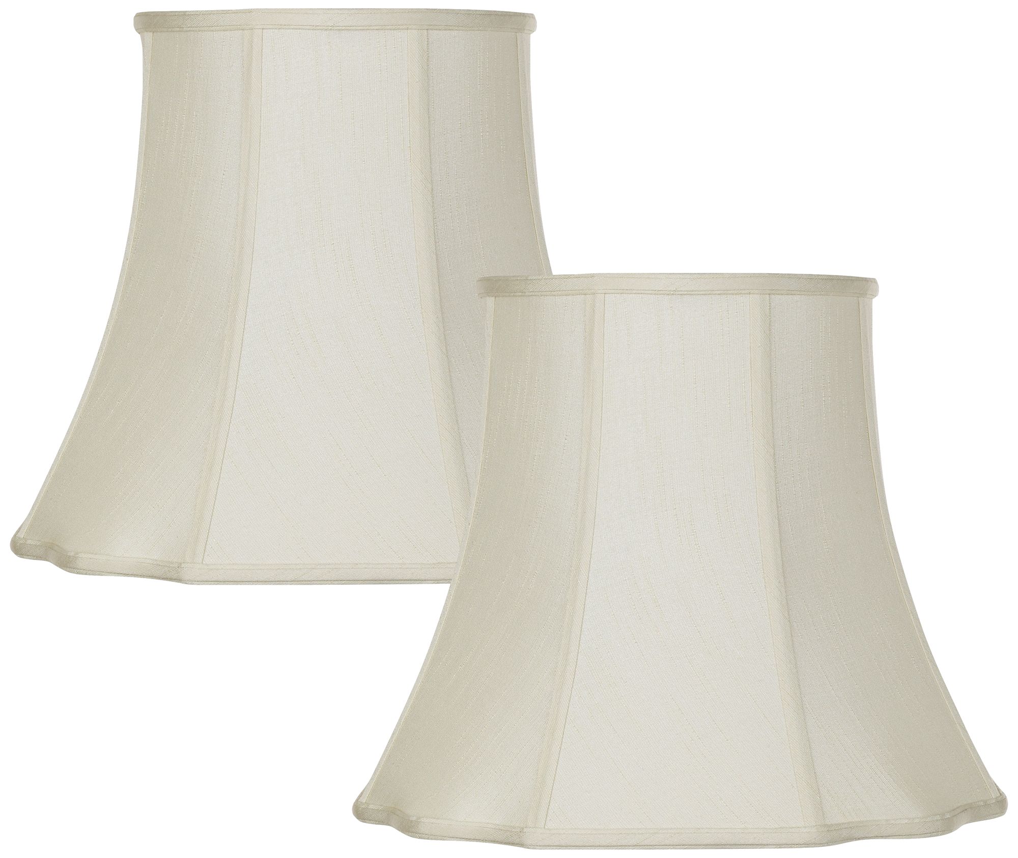 Set of 2 Imperial Creme Cut Corner Shades 10x16x14 (Spider)