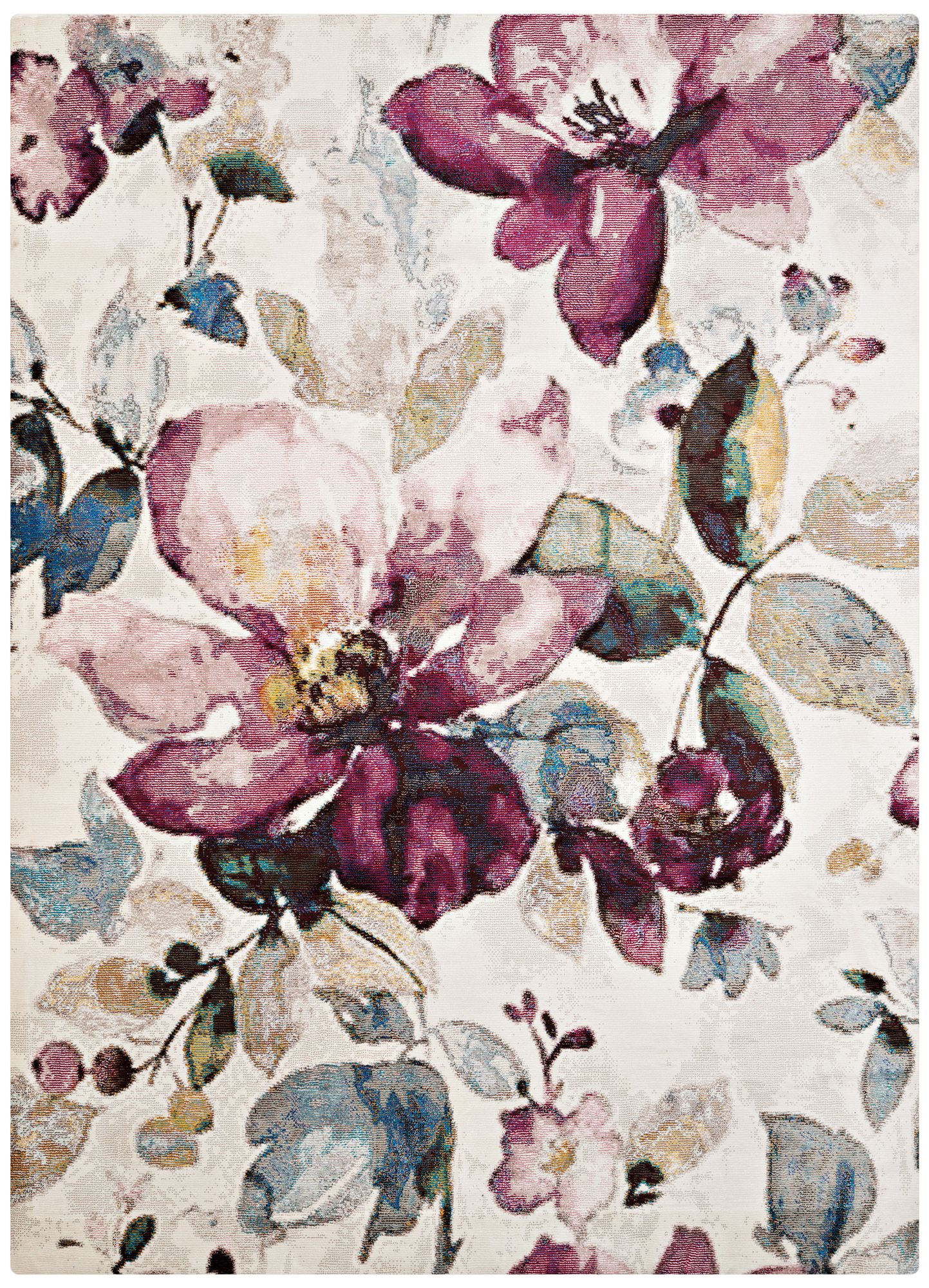 Rhapsody Floral Garden Multi-Color Area Rug 