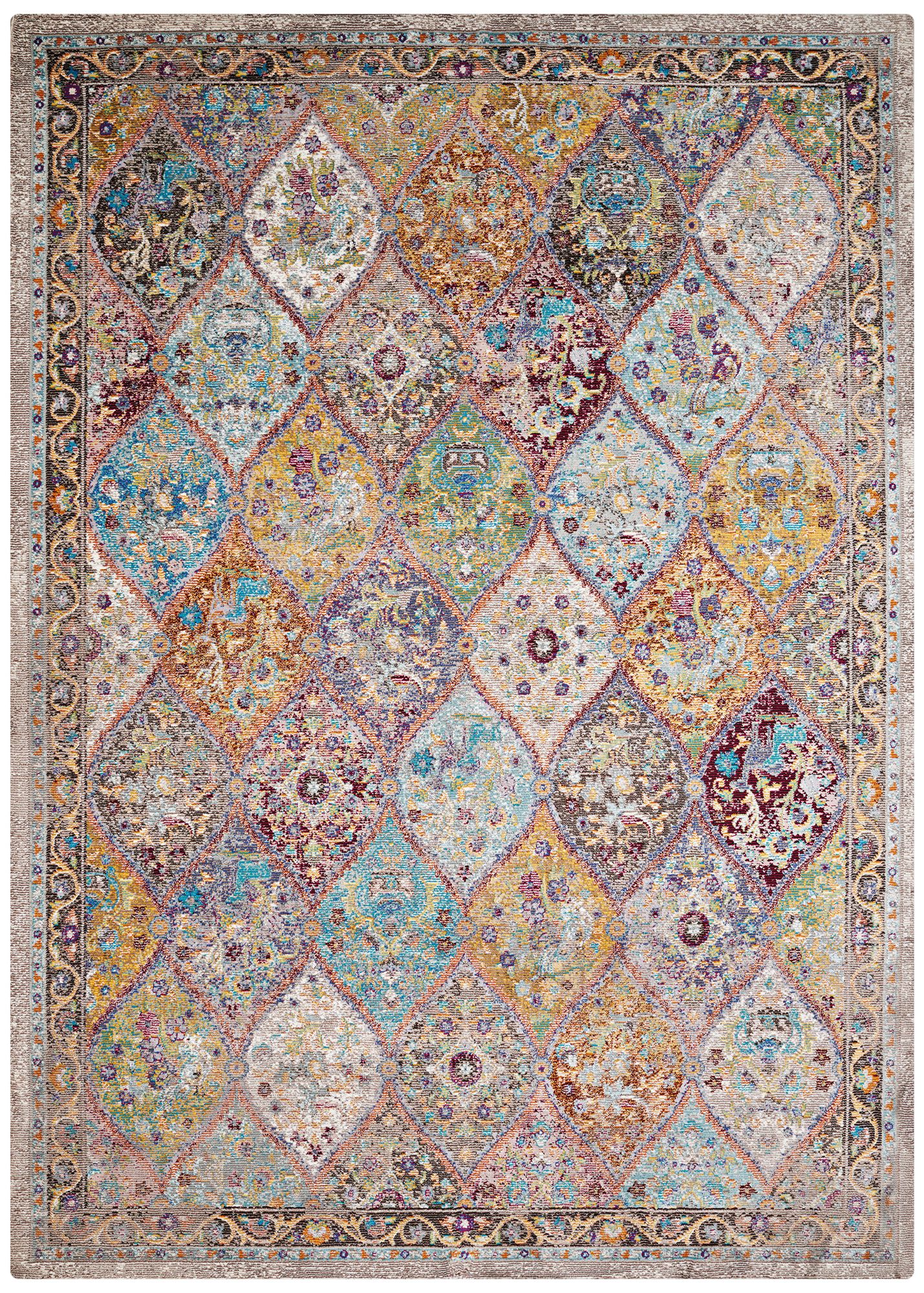 Rhapsody Nash Court Multi-Color Area Rug 