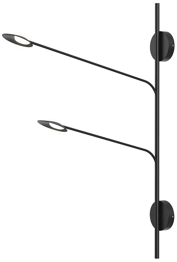 Kuzco Rotaire Led 2 Head Black Wall Sconce