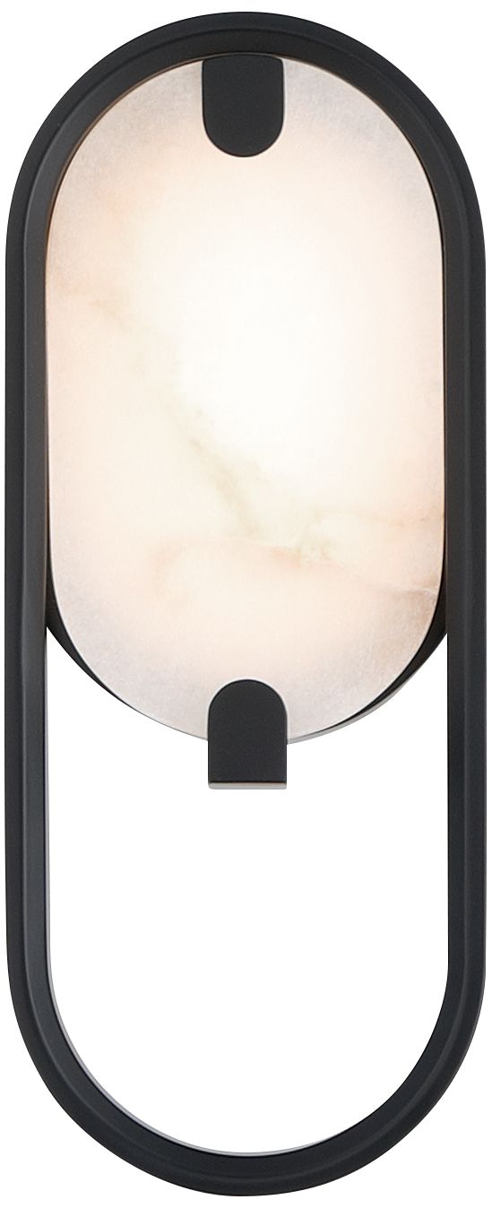 Eurofase Noga 11 Inch Led Wall Sconce, Matte Black And Alabaster