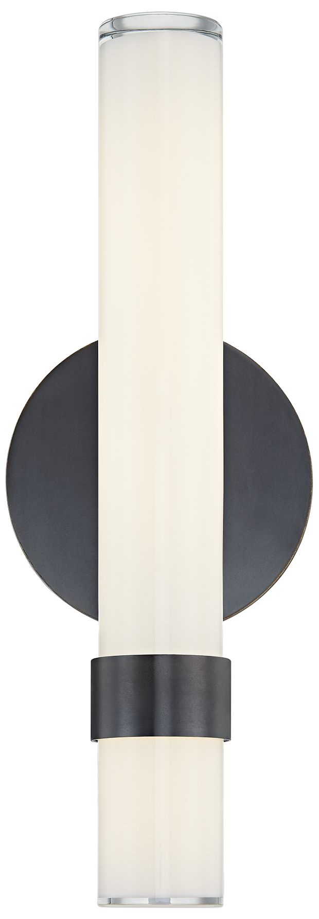 Kuzco Alora Madison Led 14-in Urban Bronze/glossy Opal Wall Vanity