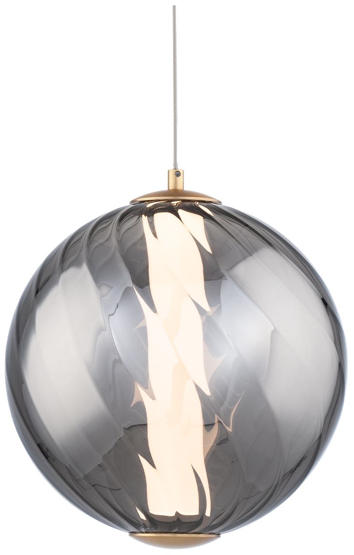Modern Forms Swirly 10.6"h X 9.9"w 1-light Mini-pendant In Sm