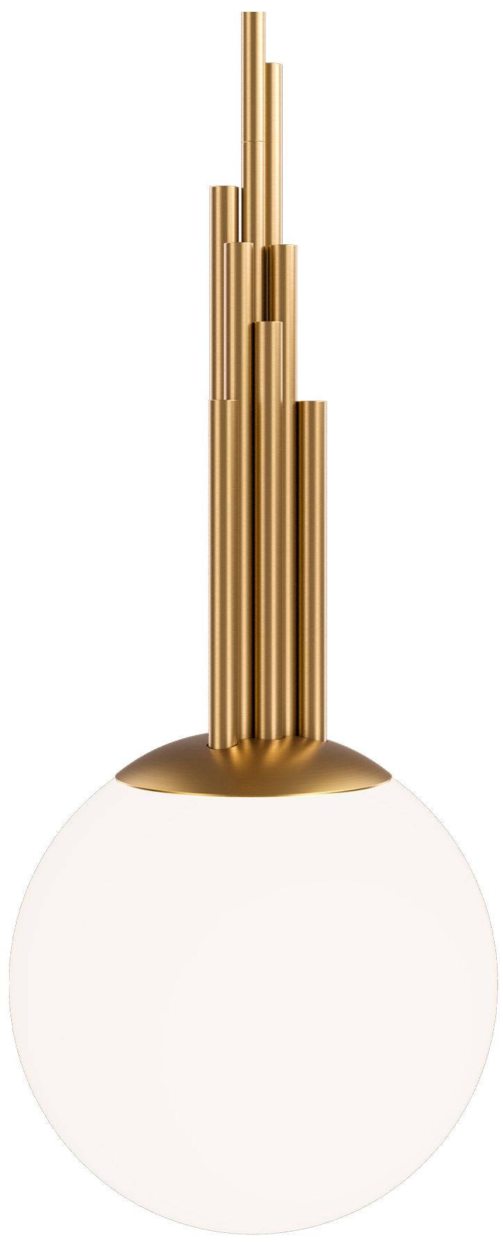 Modern Forms Sybil 23.63"h X 9.9"w 1-light Mini-pendant In Aged Brass