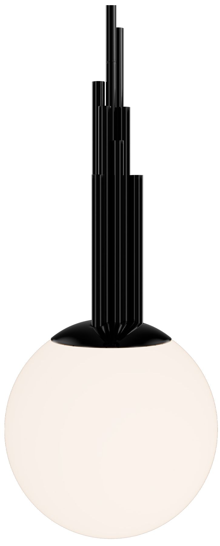 Modern Forms Sybil 23.63"h X 9.9"w 1-light Mini-pendant In Polished Black Nickel