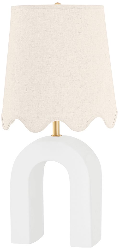 Mitzi Roshani White Ceramic Modern Table Lamp
