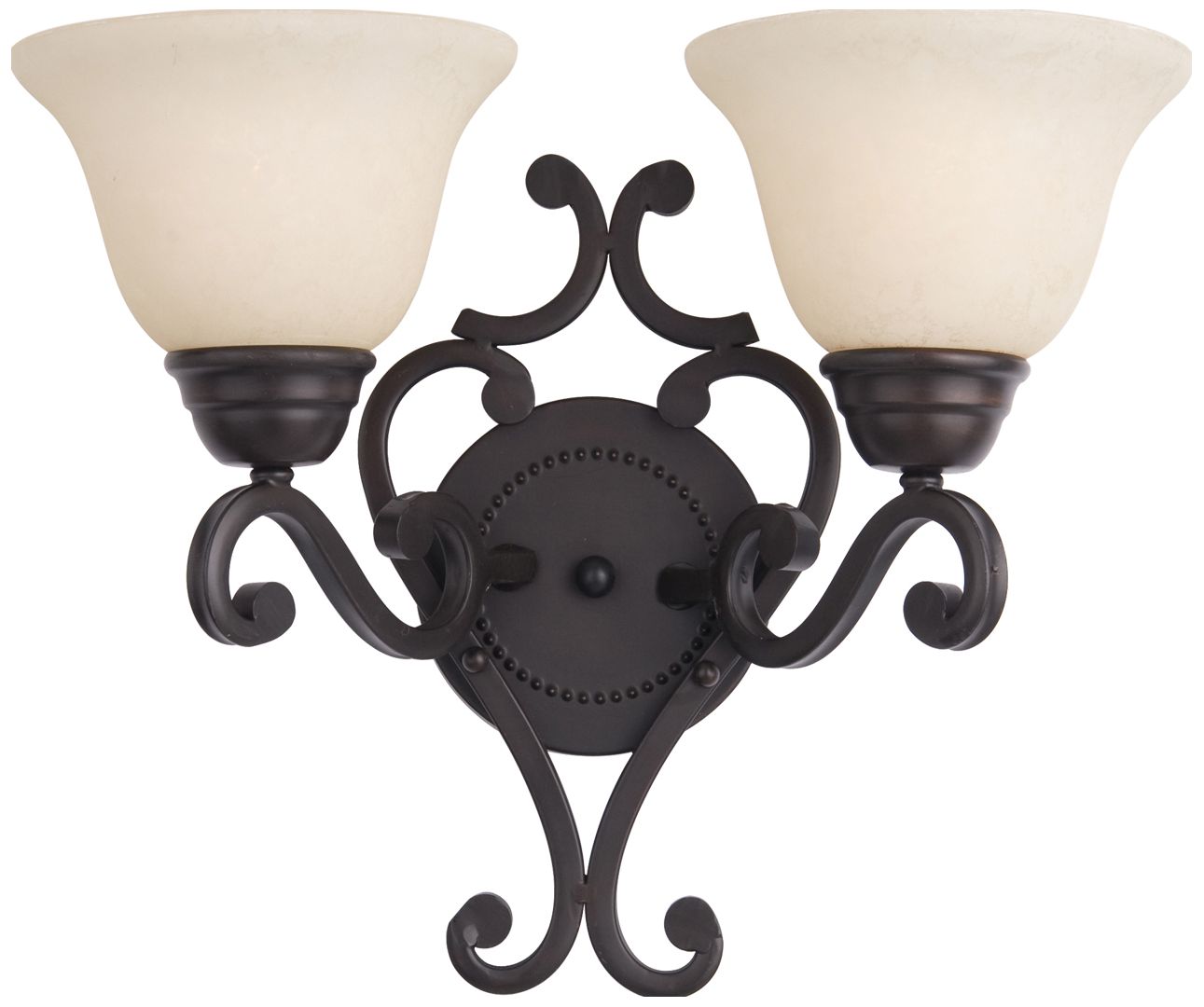 Maxim Manor 13 1/2"h Oil-rubbed Bronze 2-light Wall Sconce