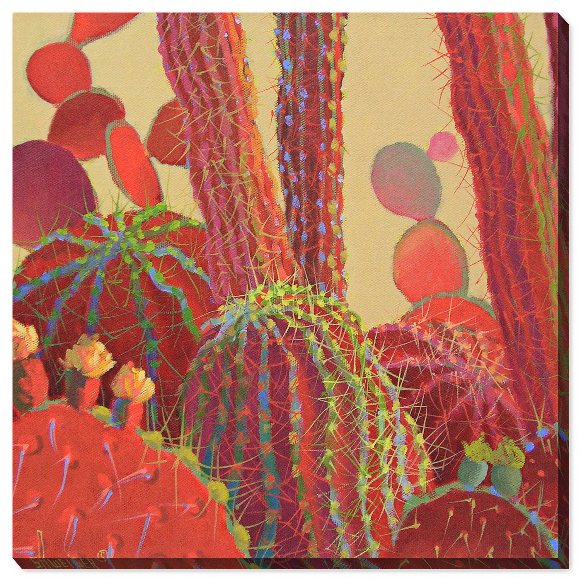 Desert Blooms 24" Square All-Weather Outdoor Canvas Wall Art