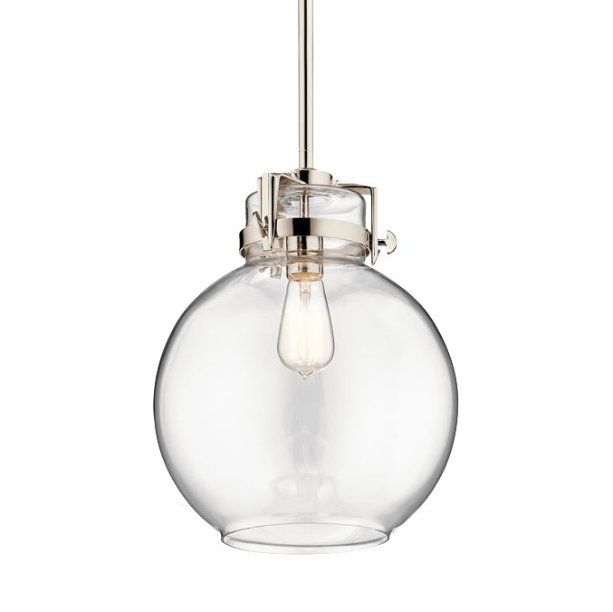 Briar 12" Wide Polished Nickel Mini Pendant w/ Round Shade