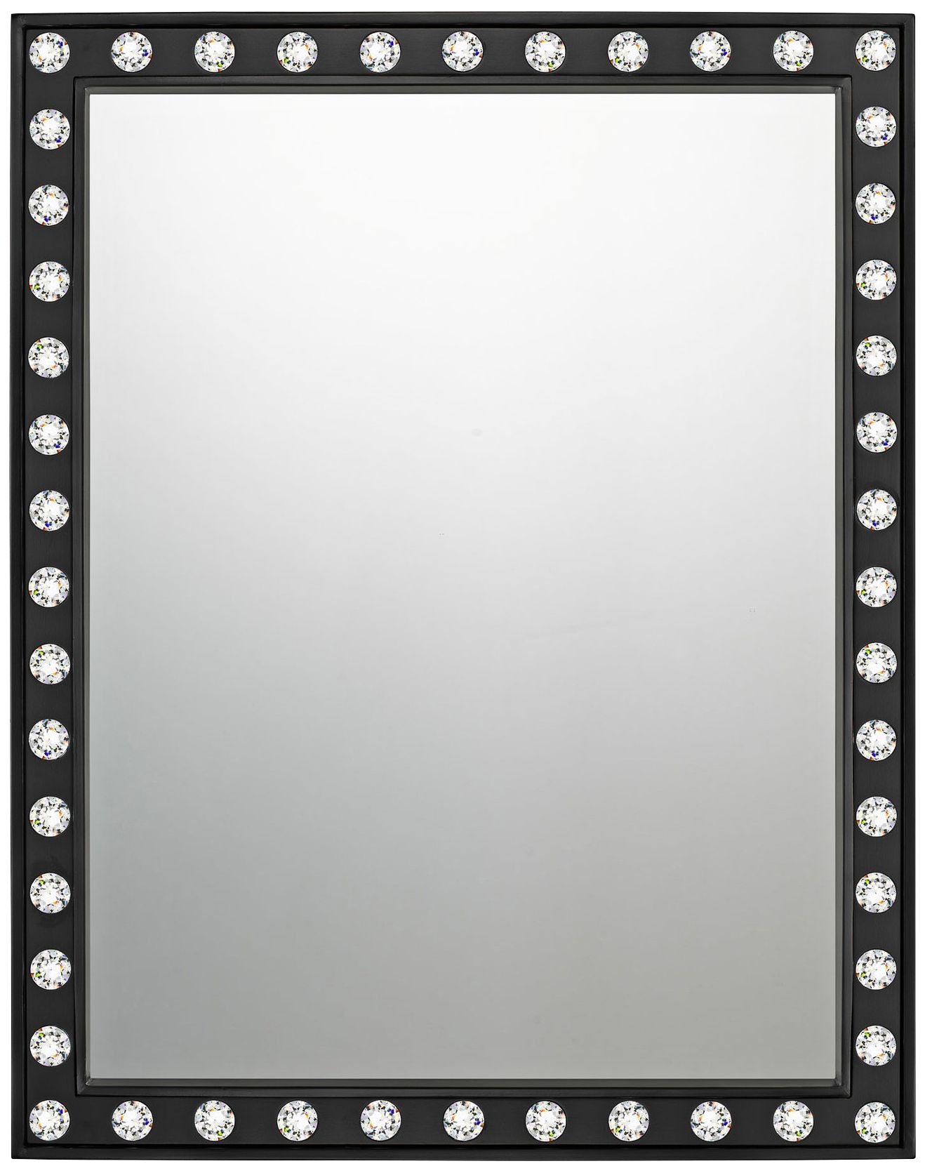 Quoizel Fame Black 22" x 28" Rectangular Wall Mirror