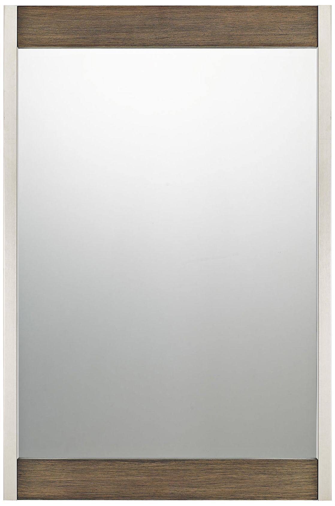 Quoizel Urban Row Brush Silver 24" x 36" Wall Mirror