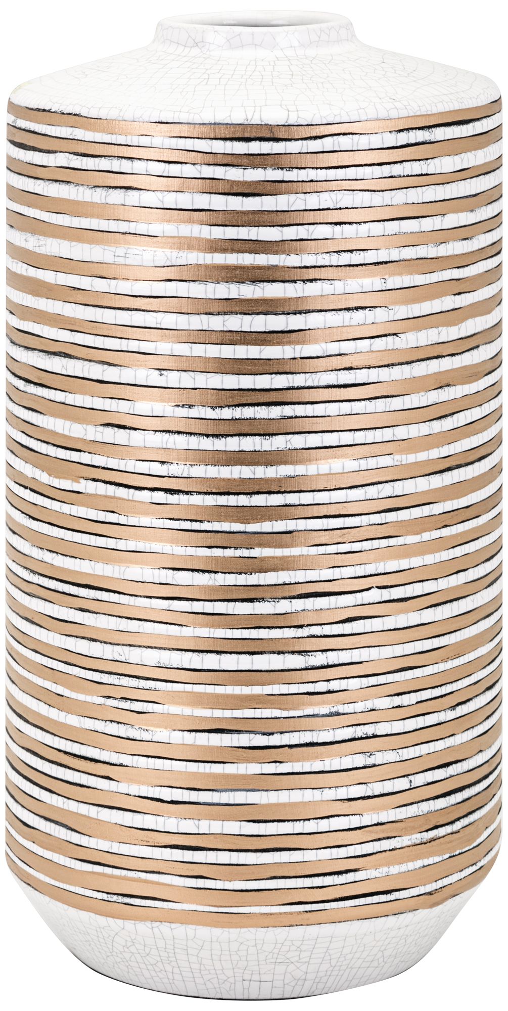 Spindel White and Copper 14 1/4" High Medium Ceramic Vase