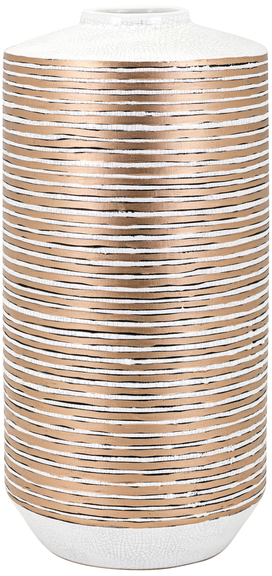 Spindel White and Copper 18" High Large Ceramic Vase