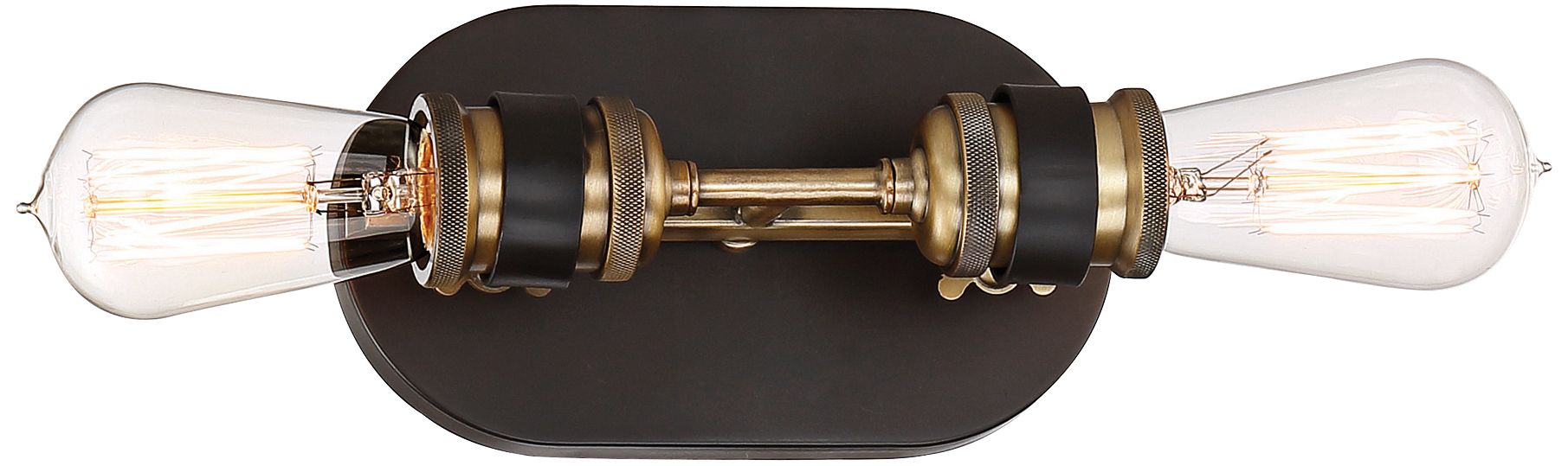 Miles 4 1/2" High Vintage Bronze 2-Light Wall Sconce