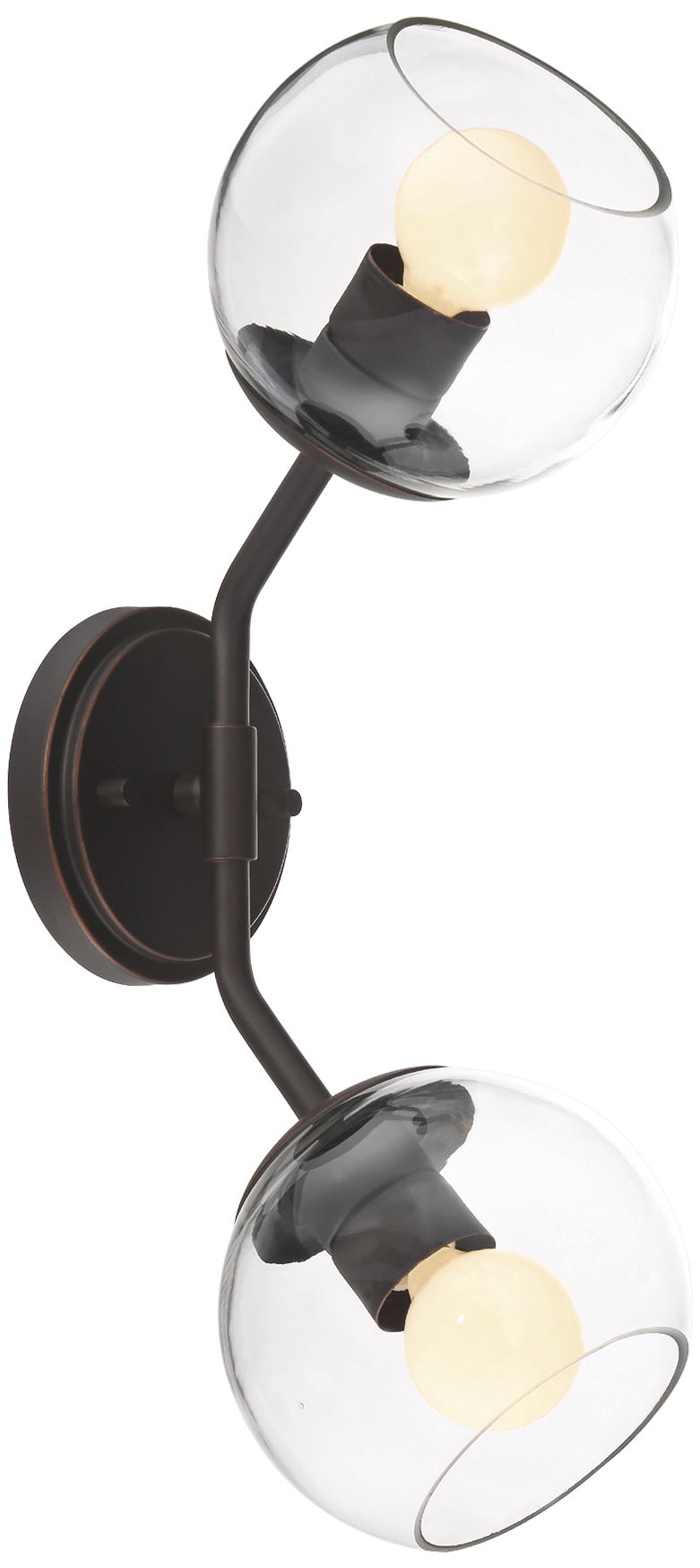 Meridian 17" High Satin Bronze 2-Light Wall Sconce