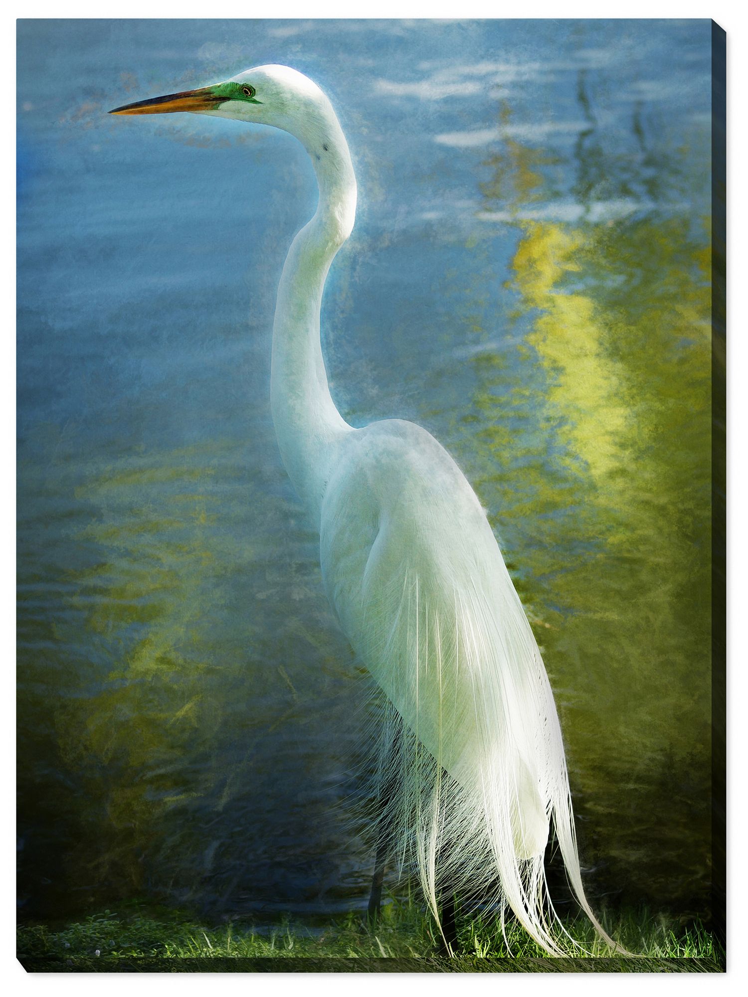 Poised Patience 40" High All-Weather Outdoor Canvas Wall Art