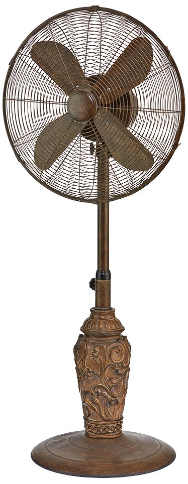 16" Cantalonia Brown Adjustable Outdoor Floor Fan