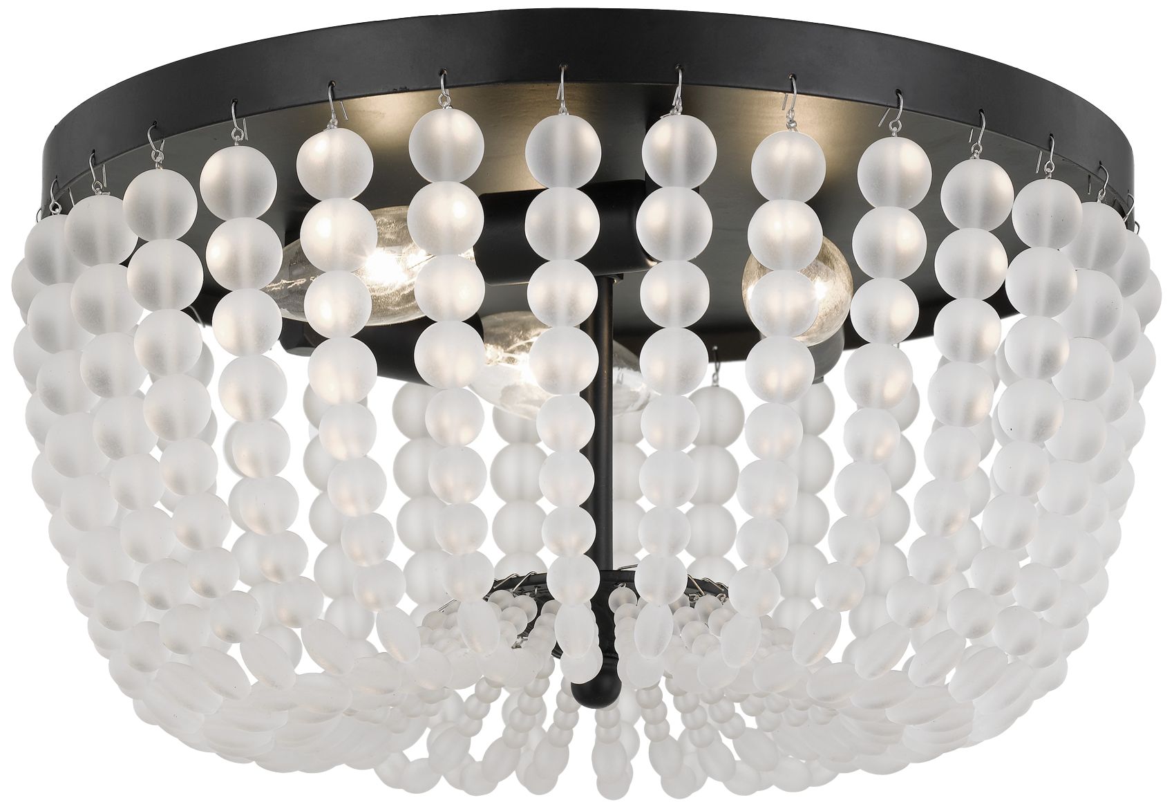 Crystorama Rylee 12 1/2" Wide Matte Black Ceiling Light 43R13